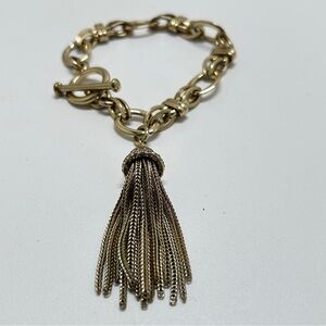 Gold Chain Bracelet With Gold Tassel, Quality Piece